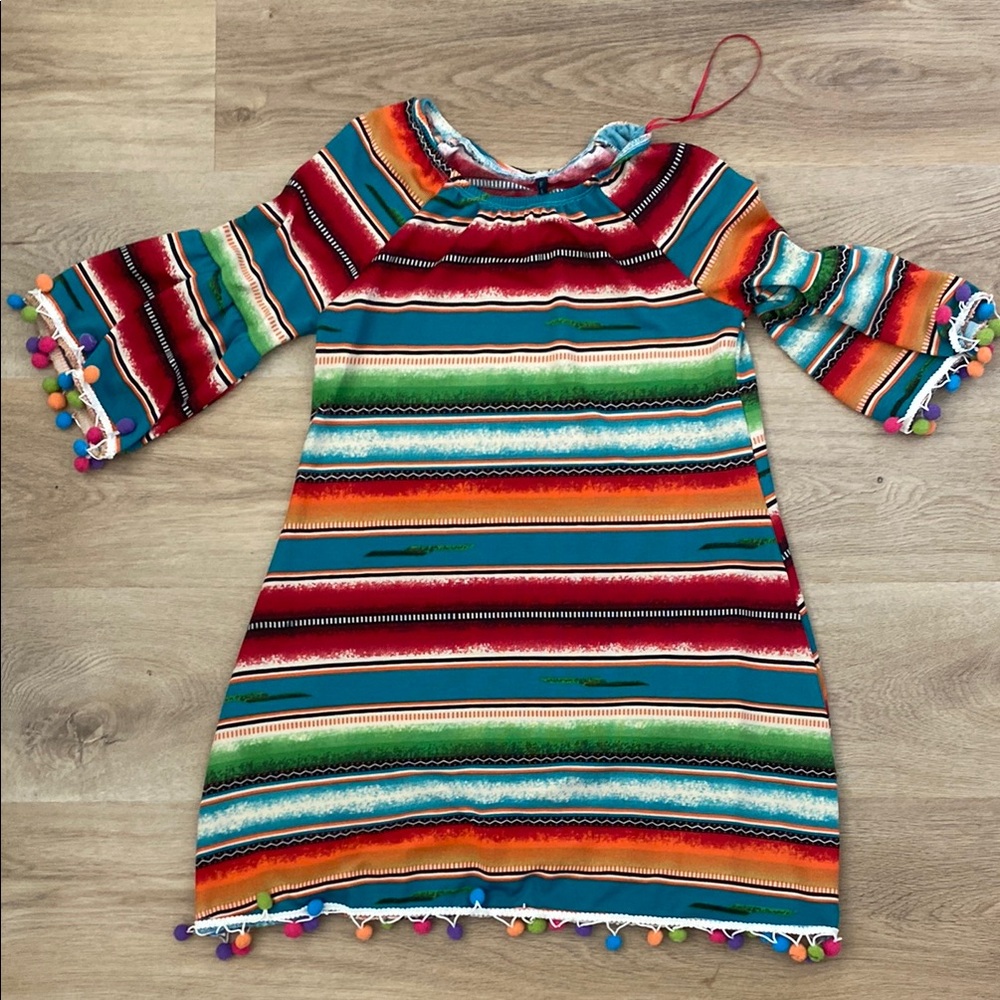 Colorful Striped Kids Dress